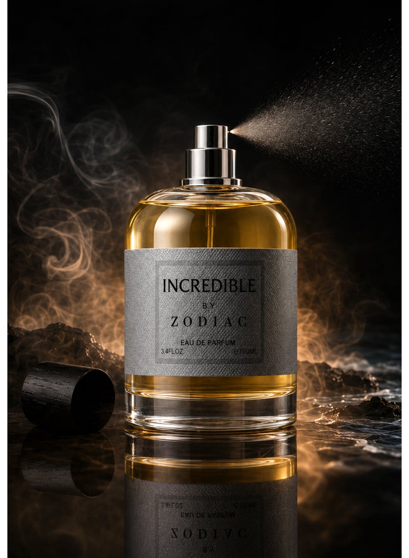 زودياك عطر زودياك إنكريديبل أو دو بيرفيوم 100 مل | عطر فاخر للجنسين برائحة العنبر البحري مع الورد والفانيليا | عطر مميز يدوم طويلاً - Image 4