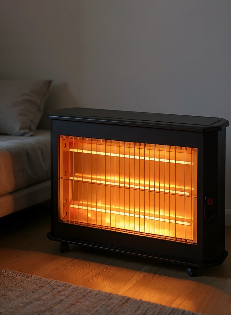 كومتيل دفاية كهربائية - 2000 واط - 3 انبوب كوارتز - أسود - SKS2700 - Image 3