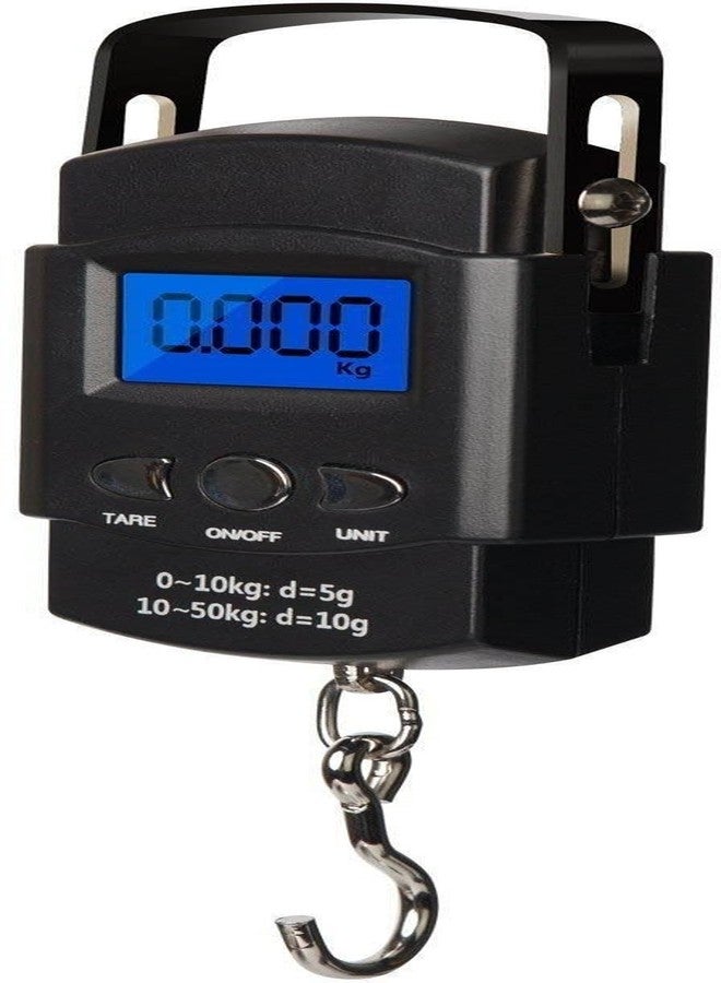 Weight Machine for Luggage, Wait Machine, Luggage Wighing Scale, Digital Weighing Scale, Bag Weighing Scale for Luggage, Electronic Portable Fishing Hook Type Digital LED Screen, 50 kg (Black) Vcx-412 - Image 1