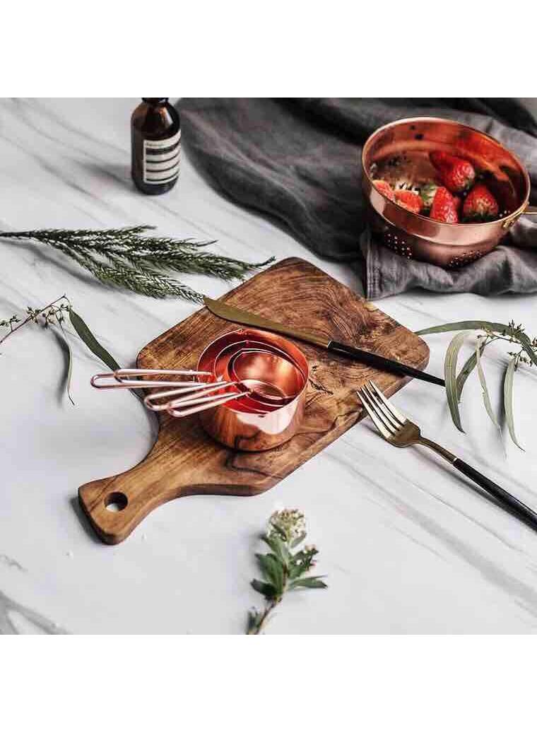 general 8-Piece Modern Stainless Steel Measuring Cups And Spoons Set Rose Gold - Image 4