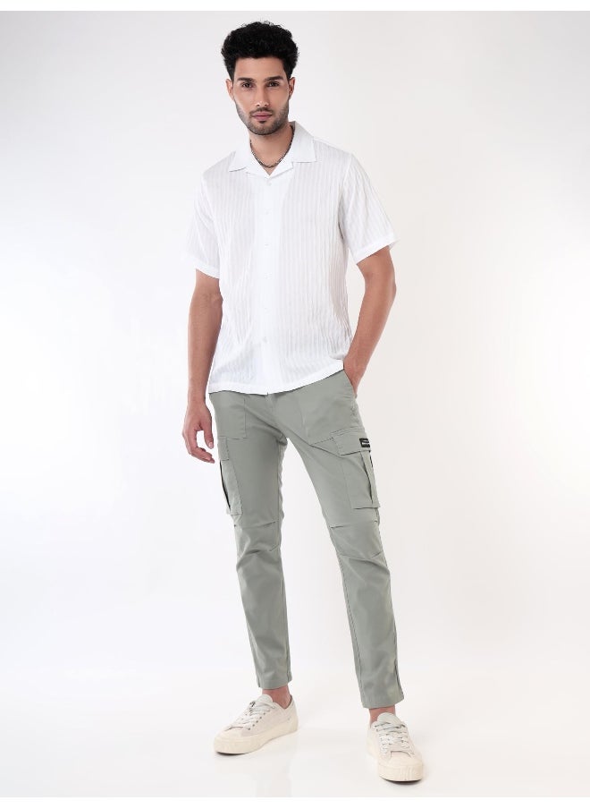 Beyoung White Striped Casual Shirt for Men  - Image 3