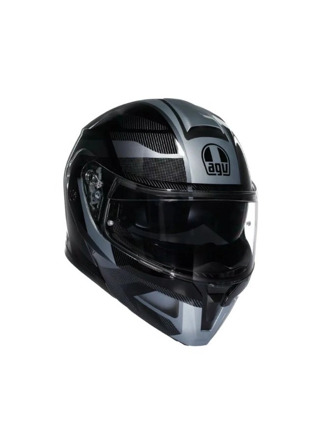 AGV STREETMODULAR E2206 MPLK LEDRO MATT BLACK/GREY HELMET