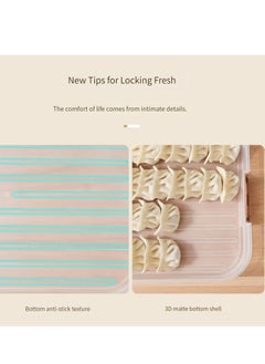 Y&D 4-layer Food Storage Containe, Dumpling Organizer Transparent, Stackable Container Tray Organizer, for Kitchen and Fridge  - Image 3