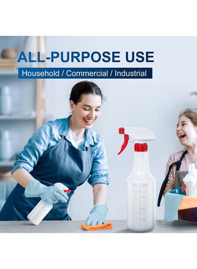 Veco Spray Bottle (5 Pack,16 Oz) with Measurements and Adjustable Nozzle(Mist & Stream Mode), HDPE Plastic Spray Bottles for Cleaning Solution, Household/Commercial/Industrial Use, No Leak and Clog - Image 3