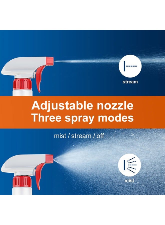 Veco Spray Bottle (5 Pack,16 Oz) with Measurements and Adjustable Nozzle(Mist & Stream Mode), HDPE Plastic Spray Bottles for Cleaning Solution, Household/Commercial/Industrial Use, No Leak and Clog - Image 2
