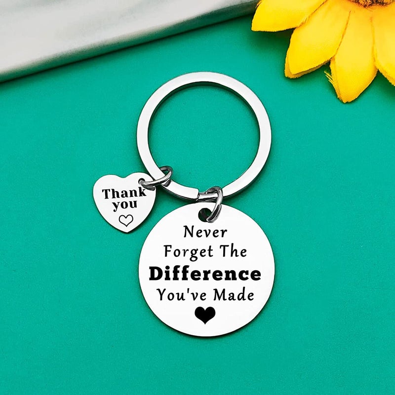 New Never Forget The Difference Thanks Stainless Steel Keychain - Image 4