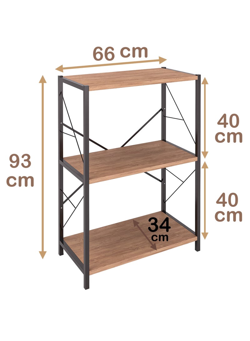 AGD 3 Layers Entryway Table  Coffee Table for Living Room Entryway Sofa Foyer (Brown) - Image 5