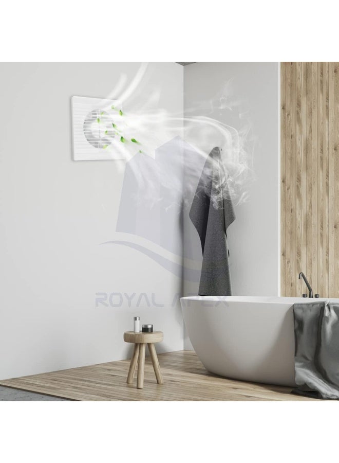 Royal Apex Ventilation Exhaust Fan 15W 4 Inch Square Wall Mounted Fan With Vent Grille For Home Office Kitchen And Bathroom - Image 5