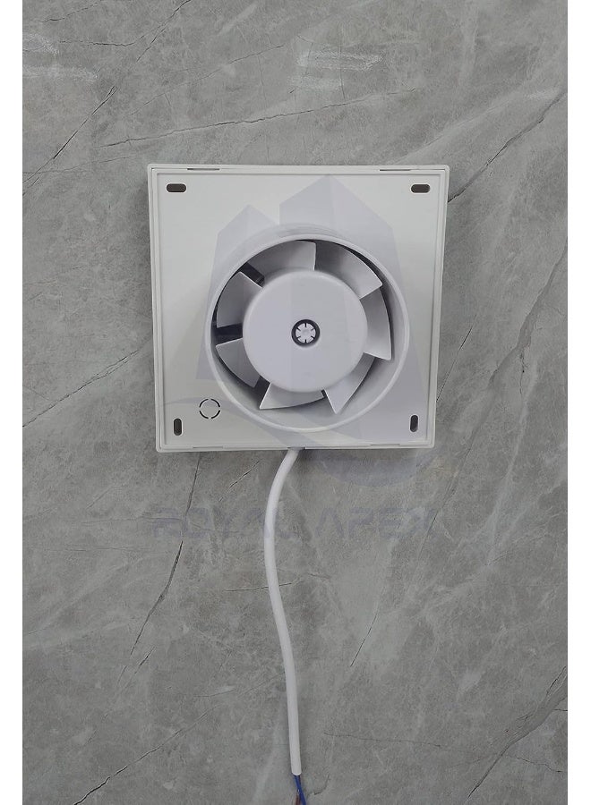 Royal Apex Ventilation Exhaust Fan 15W 4 Inch Square Wall Mounted Fan With Vent Grille For Home Office Kitchen And Bathroom - Image 3