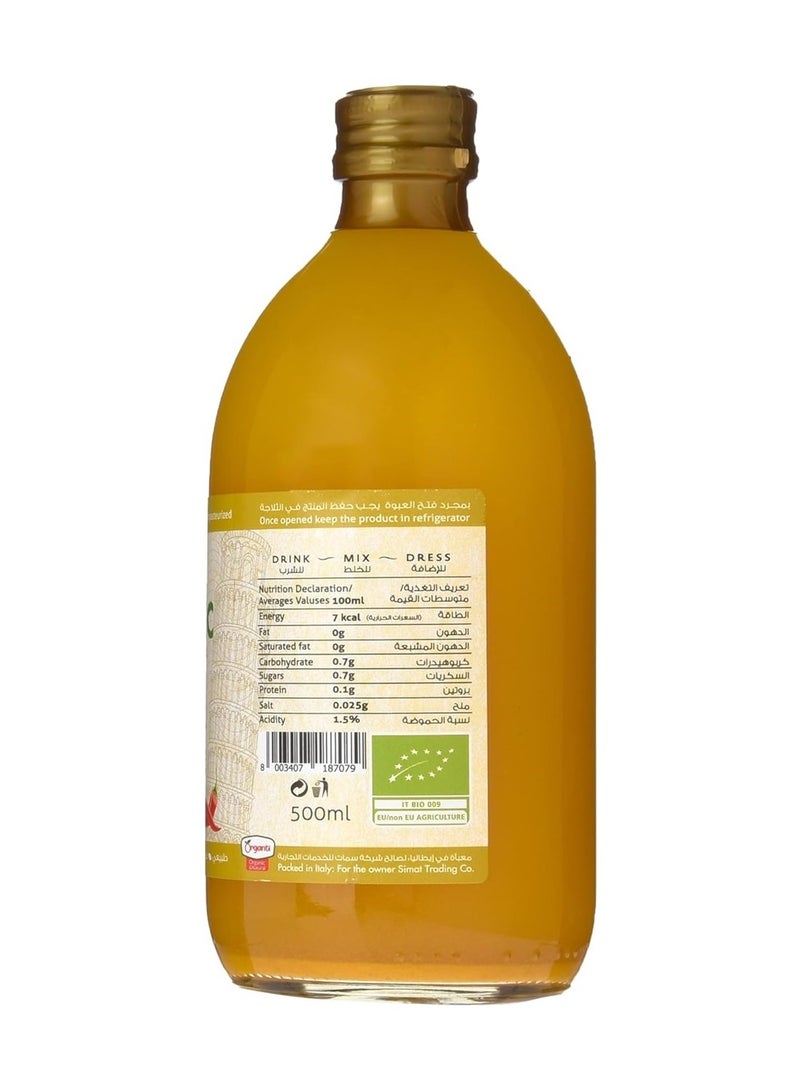 Organti Organic Apple Cider Vinegar With Ginger Turmeric Pepper 500ml  - Image 2