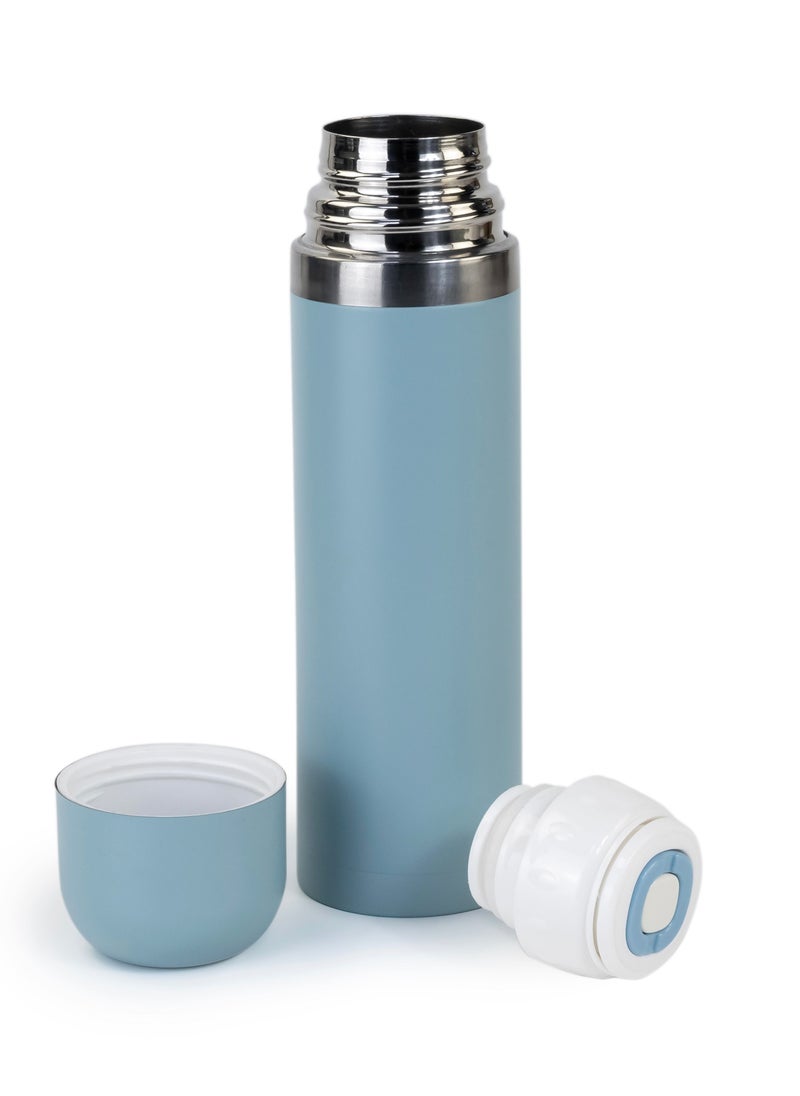 Nessan Thermos Flask 500ml - Insulated Vacuum Flask Bluish Gray  - Image 2
