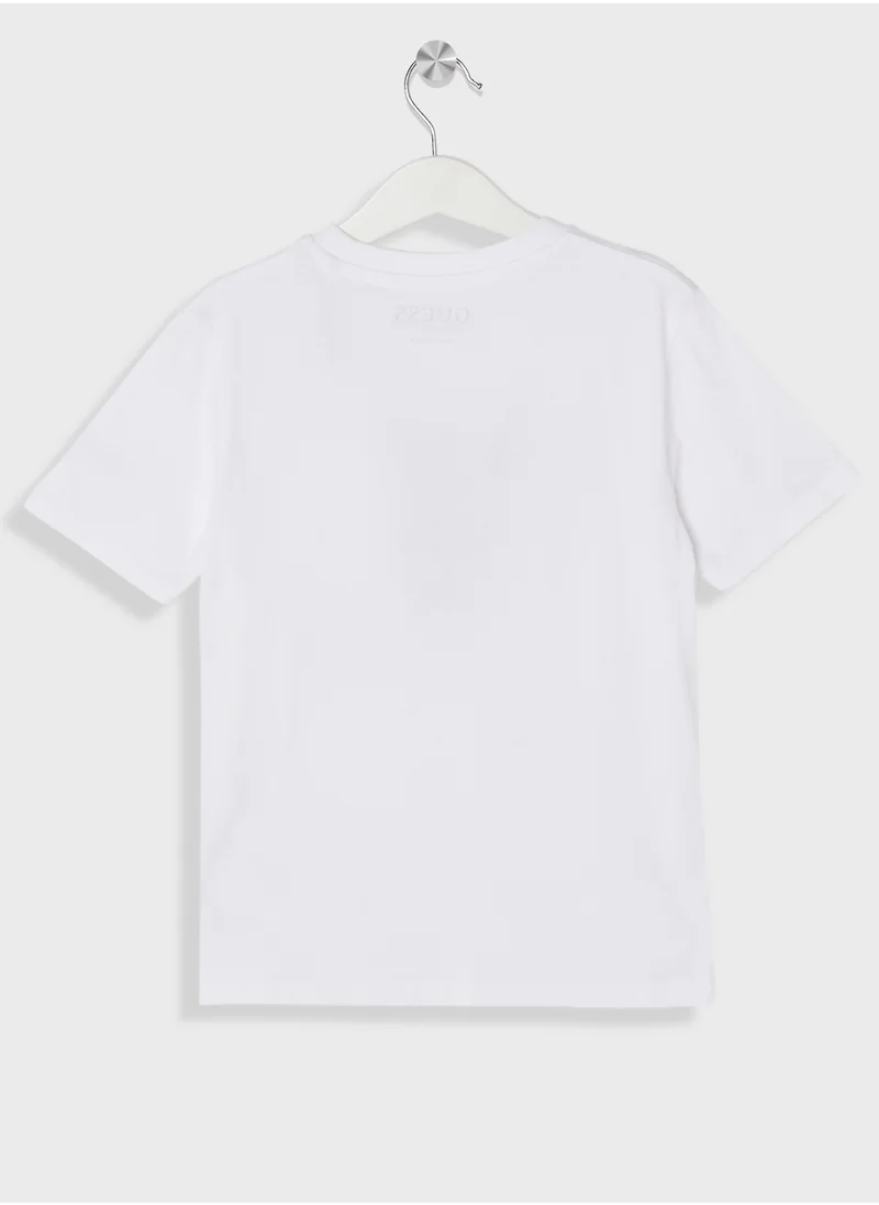 GUESS Kids Logo Crew Neck T-Shirt