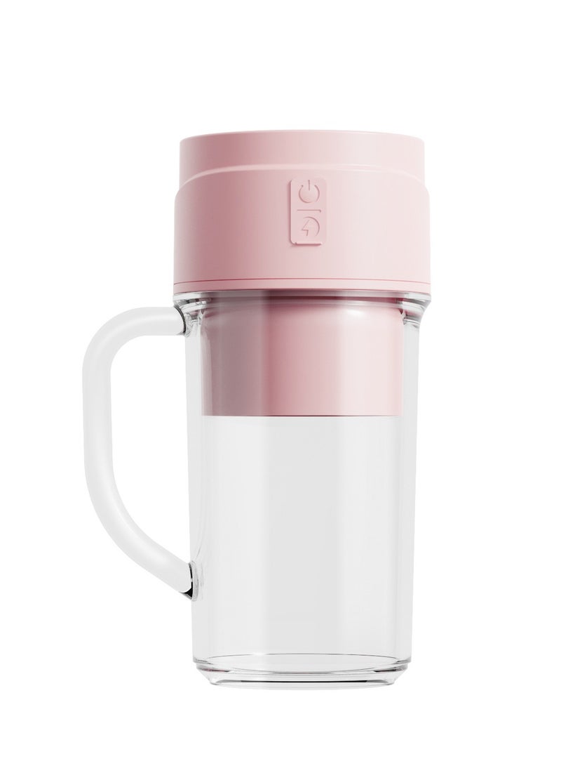 Portable Personal Smoothie Blender, Kitchen Juicer Cup with USB Rechargeable Single Fruit Milkshake Smoothie Blender, Personal Juice Blender for Travel Camping, 340ml  - Image 1