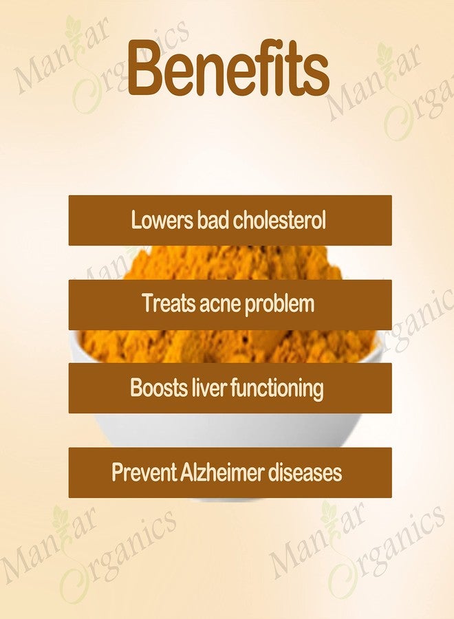 ManHar Organics Natural Wild Turmeric Powder 500gm | Turmeric powder for glowing skin | Kasturi Manjal for All Skin types - Image 3