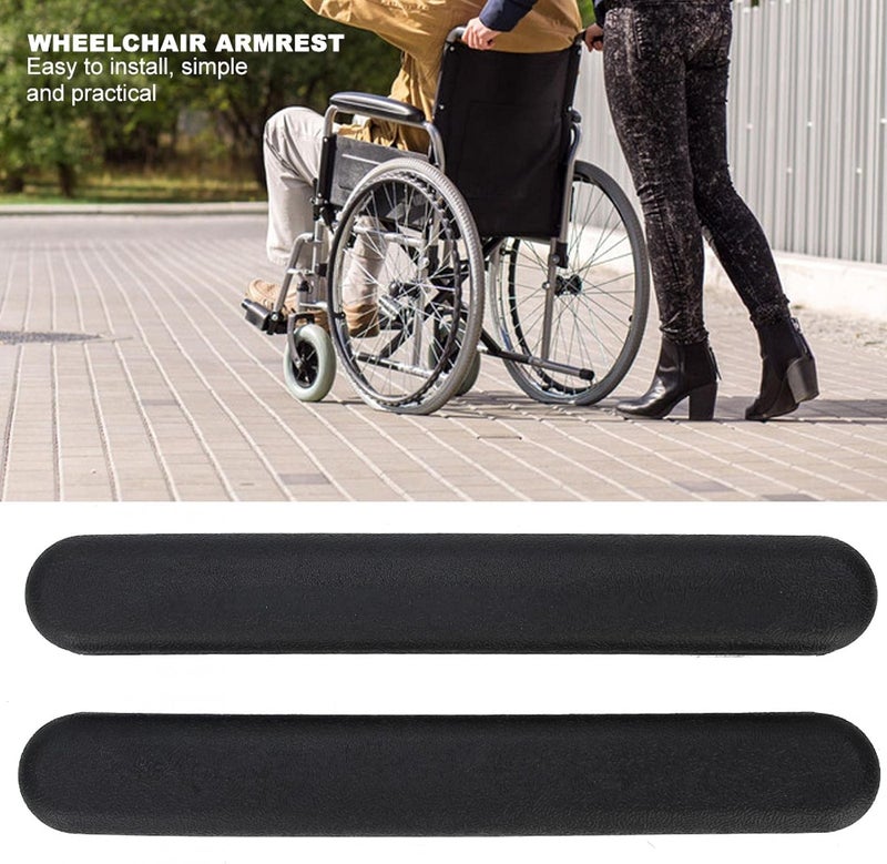 comfrt Wheelchair Armrest, Wheelchair Padded Armrest, Universal Arm Pads, Replacement Accessory with Screw, Desk Arm Manual Wheelchairs, Black - Image 3