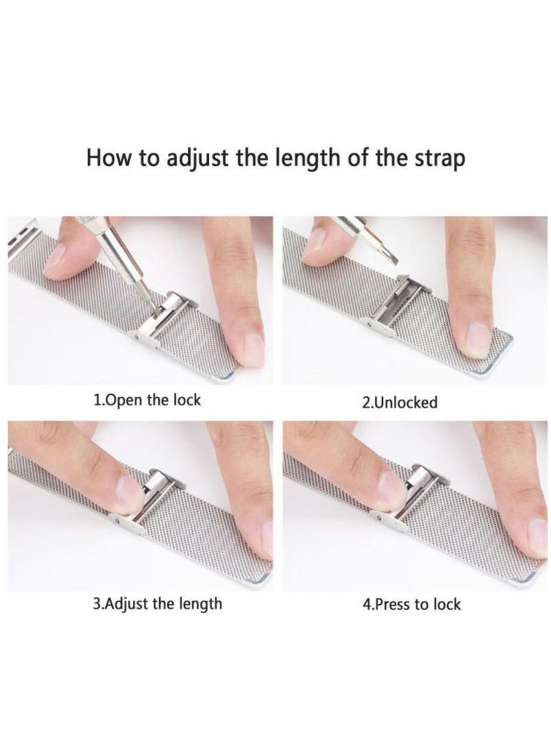 Compatible for Huawei Band 8/Huawei Band 9 Strap Stainless Steel Metal Bracelet Replacement Band Metal Integrated Case Strap Wristband Sport Band for Women Men  - Image 5