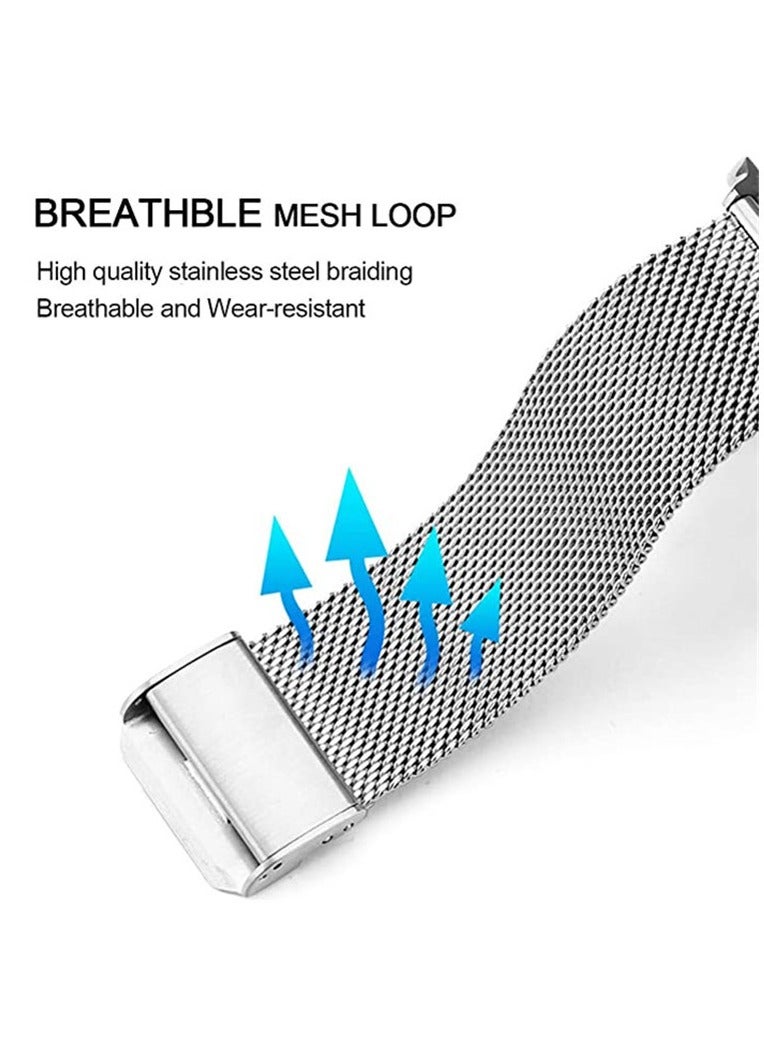 Compatible for Huawei Band 8/Huawei Band 9 Strap Stainless Steel Metal Bracelet Replacement Band Metal Integrated Case Strap Wristband Sport Band for Women Men  - Image 2