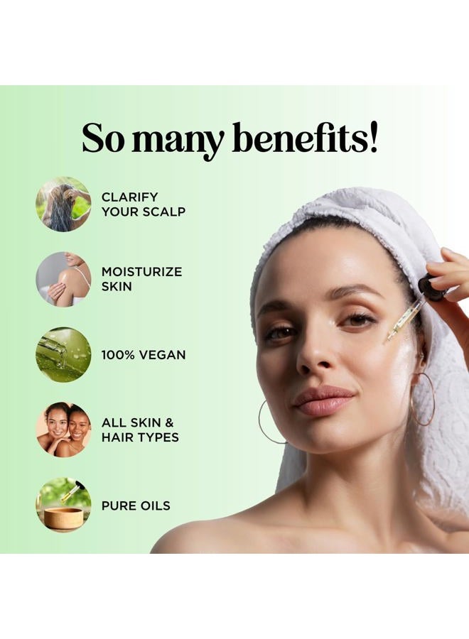 Maple Holistics Pure Tea Tree Essential Oil - Pure Australian Tea Tree Oil for Hair Skin and Nails plus Moisturizing Cleansing Oil for Face Care - Tea Tree Essential Oil for Skin Dry Scalp Foot Soak and Nail Cleaner - Image 3