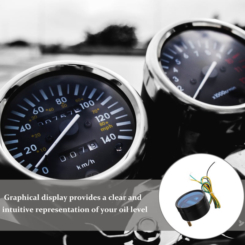Level Gauge 12V Motorcycle Level Meter Universal Car SUV Gauge - Image 5