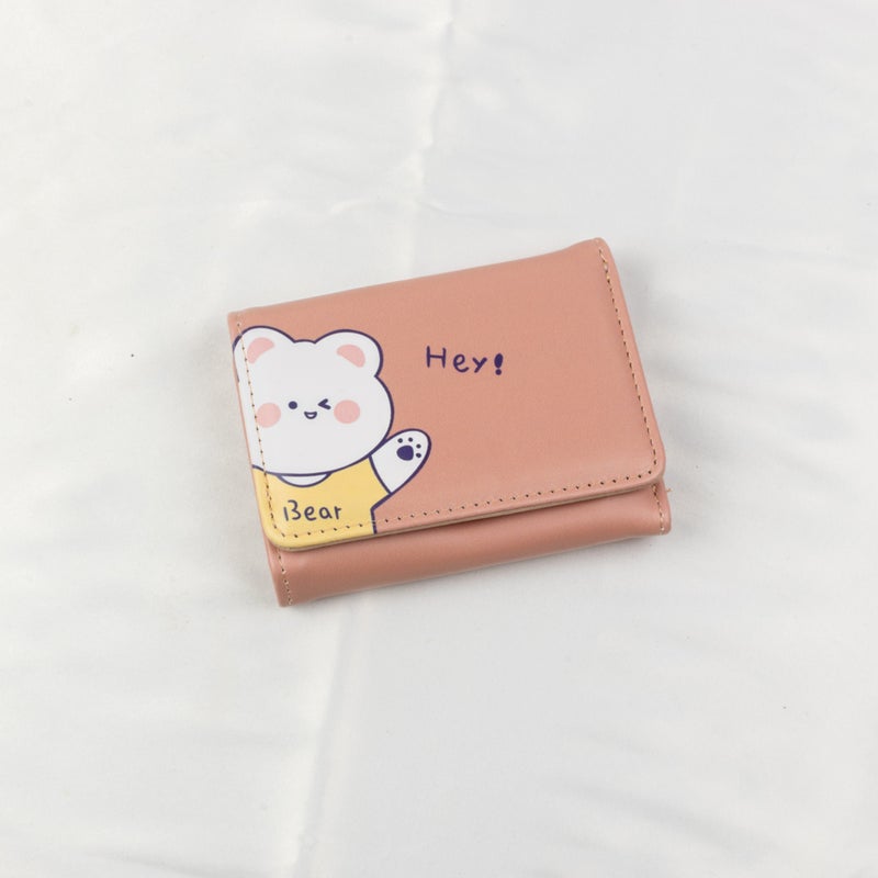 Leather Flip Wallet & Card Holder with Multiple Pockets - Brown - Image 1