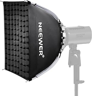 Neewer Neewer NEEWER 15.7"x15.7" Quick Setup Foldable Softbox Square with Diffusers/Honeycomb Grid/Bag, Bowens Mount - Image 1