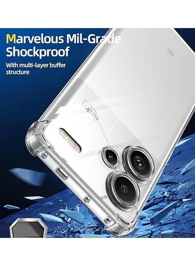 GMORO 3 in 1 Xiaomi Redmi Note 13 Pro+ 5G Protection Pack - Ultra Clear Shockproof Case & 2 Pcs Screen Protector, All Round Protection, Back Cover & Screen Protector for Xiaomi Redmi Note 13 Pro+ 5G - Image 3
