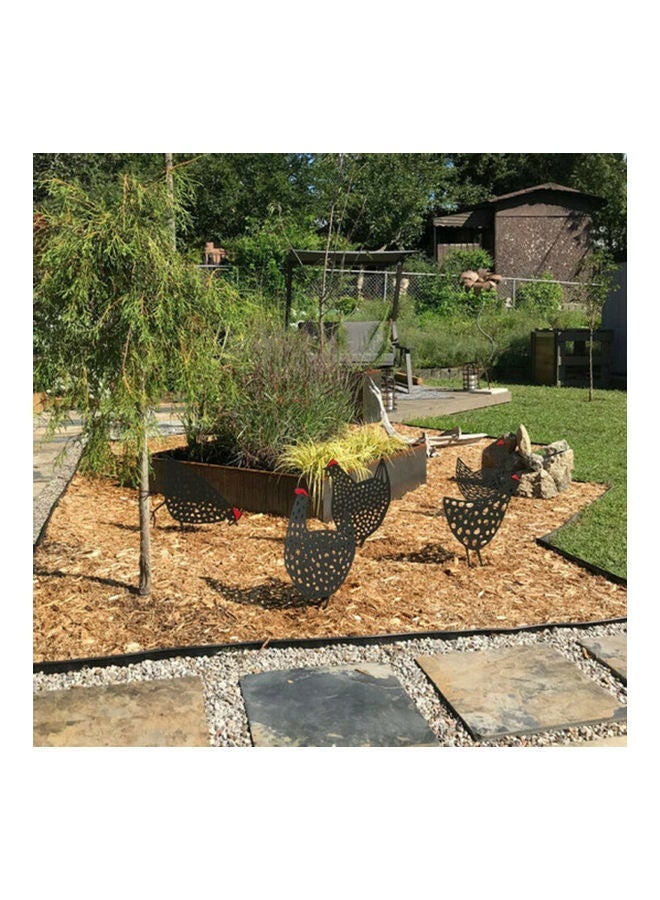 NIBEMINENT 5-Piece Chicken Yard Art Set Black - Image 1
