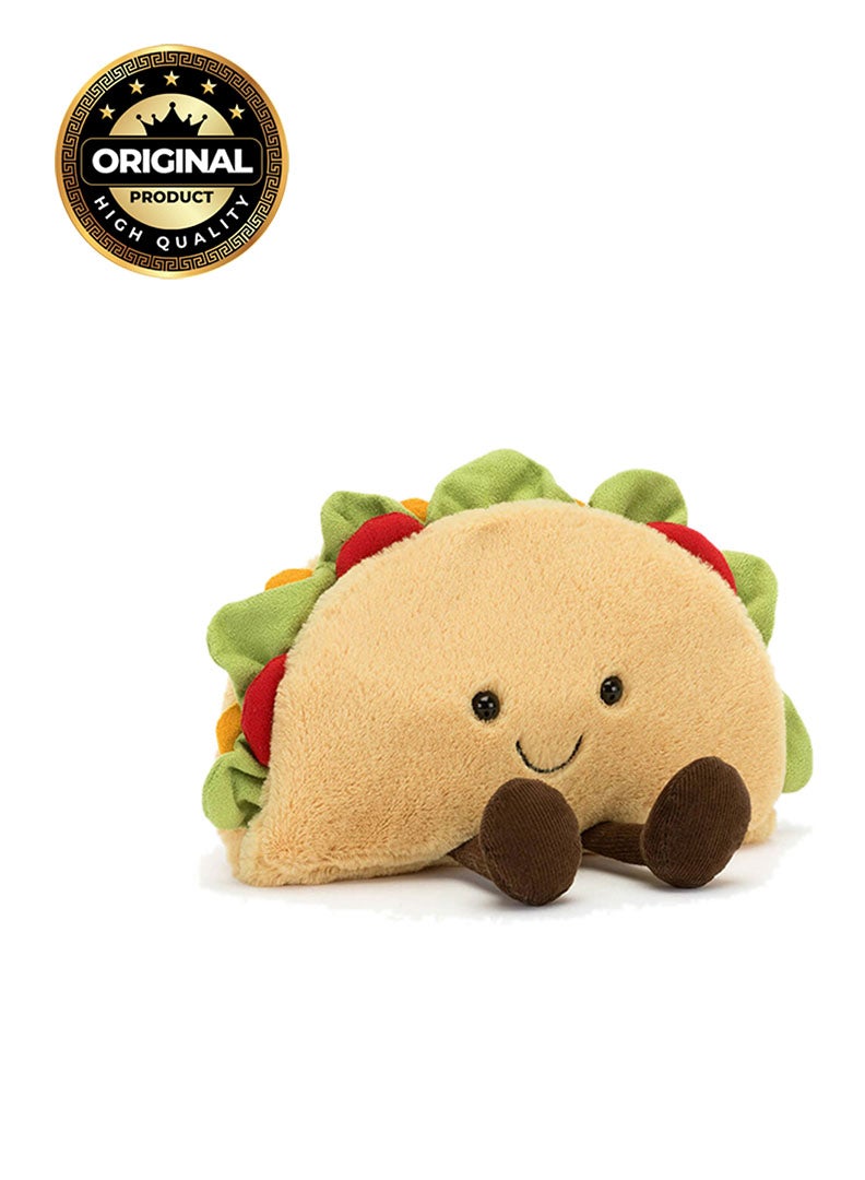 Jellycat Amuseables Taco 10cm – Soft Plush Taco Toy with Smiling Face - Image 1