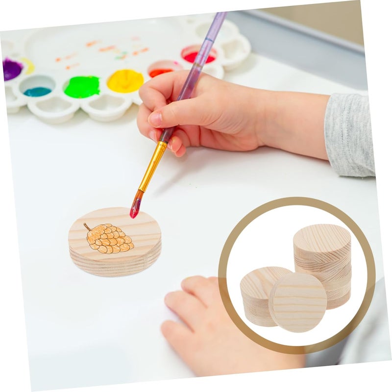 Gulf climate tested upgraded quality 10pcs DIY Wooden Slices for Hand Painting Round Natural Discs for Crafts Decorations and Holiday Projects Affordable purchase options - Image 3