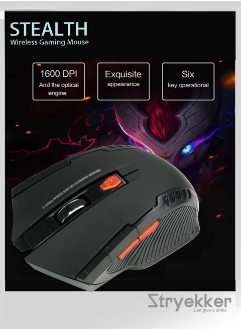 Stryekker Stealth Series – 2.4GHz Wireless Gaming Mouse with 2000 DPI Control