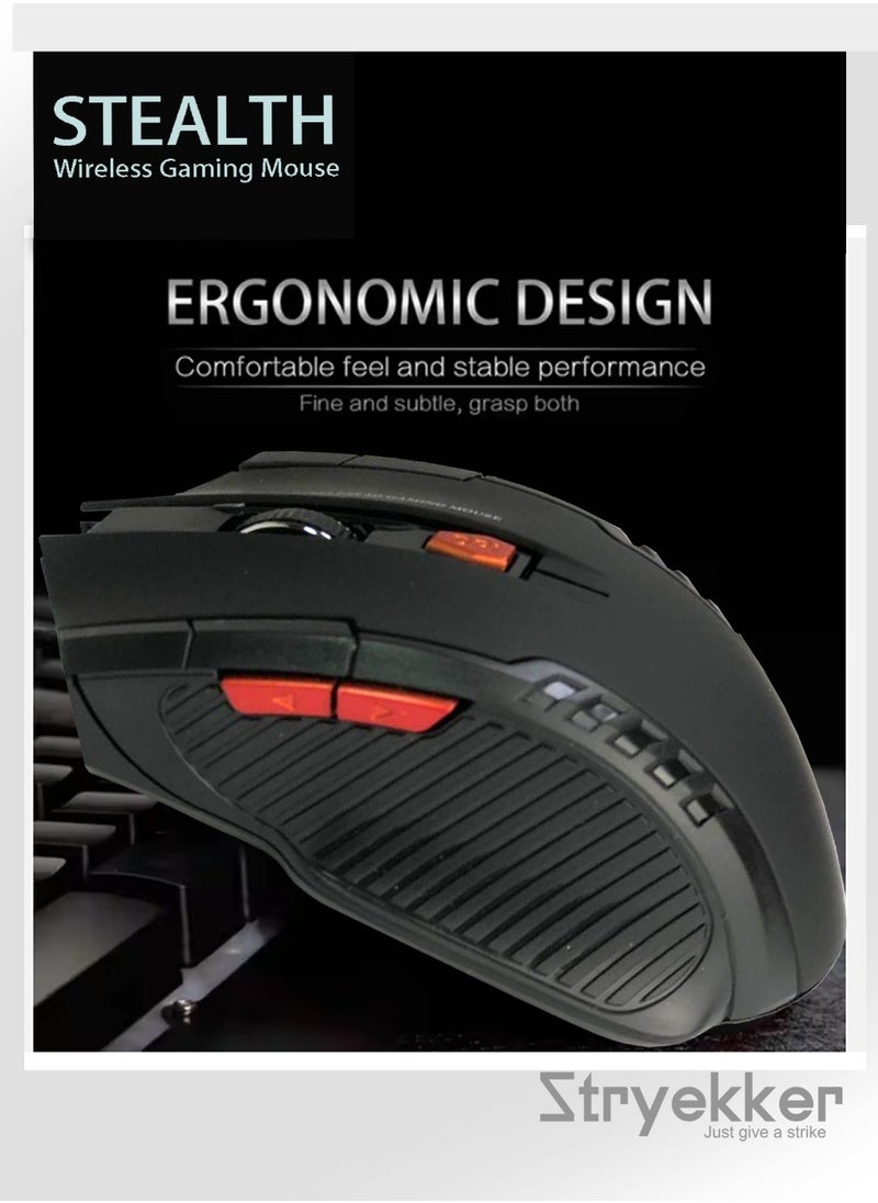 Stryekker Stealth Series – 2.4GHz Wireless Gaming Mouse with 2000 DPI Control