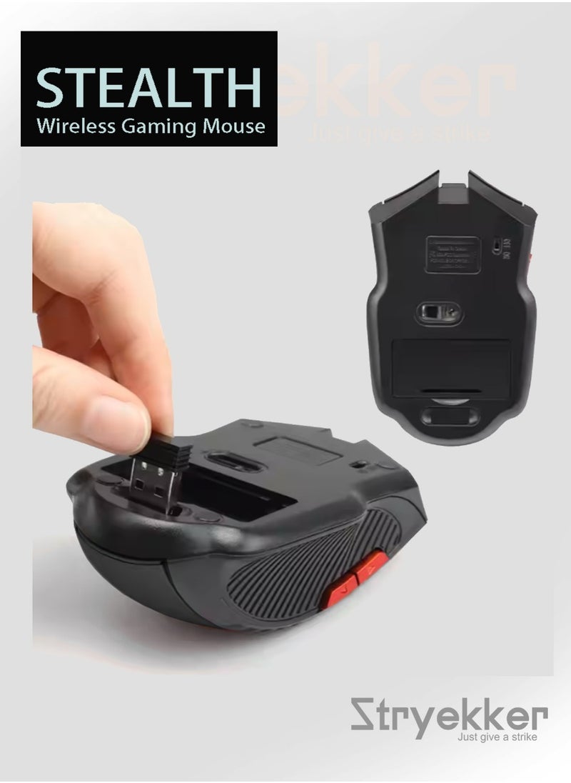 Stryekker Stealth Series – 2.4GHz Wireless Gaming Mouse with 2000 DPI Control