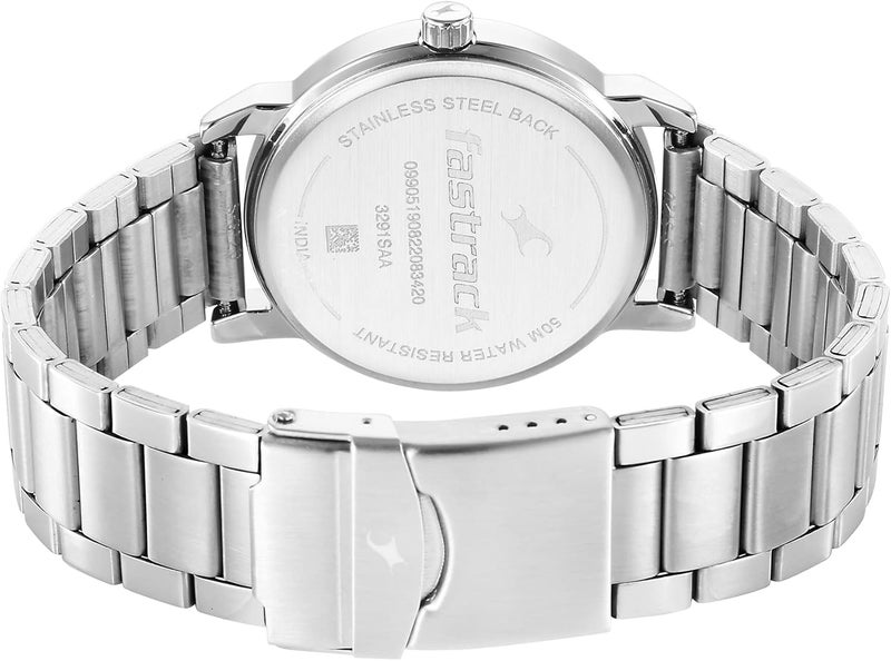 فاستراك ساعة فاستراك للرجال، أنالوج معدني، مينا فضي، رقم 3291Sm02/Nr3291Sm02، لون السوار: فضي - Image 4