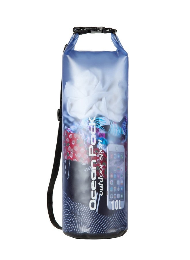 Baitoo Waterproof Dry Bag,10L/20L Roll Top Waterproof Dry Bag Backpack For Kayaking Boating Swimming fow Women Men (Blue-10L) - Image 1