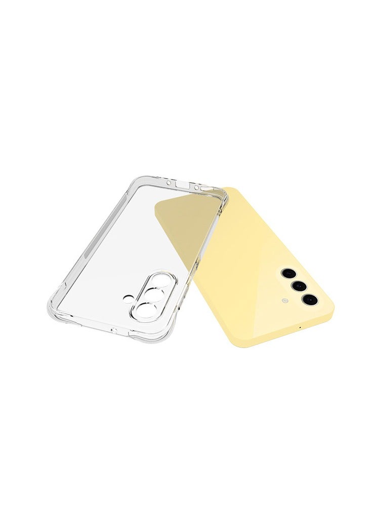 general 2 in 1 Samsung Galaxy S24 FE Phone Case Cover  Screen Protector - Shockproof Clear Slim TPU Protective Phone Cover  Full Coverage Delicate Touch Tempered Glass Screen Protector for Samsung Galaxy S2 - Image 4