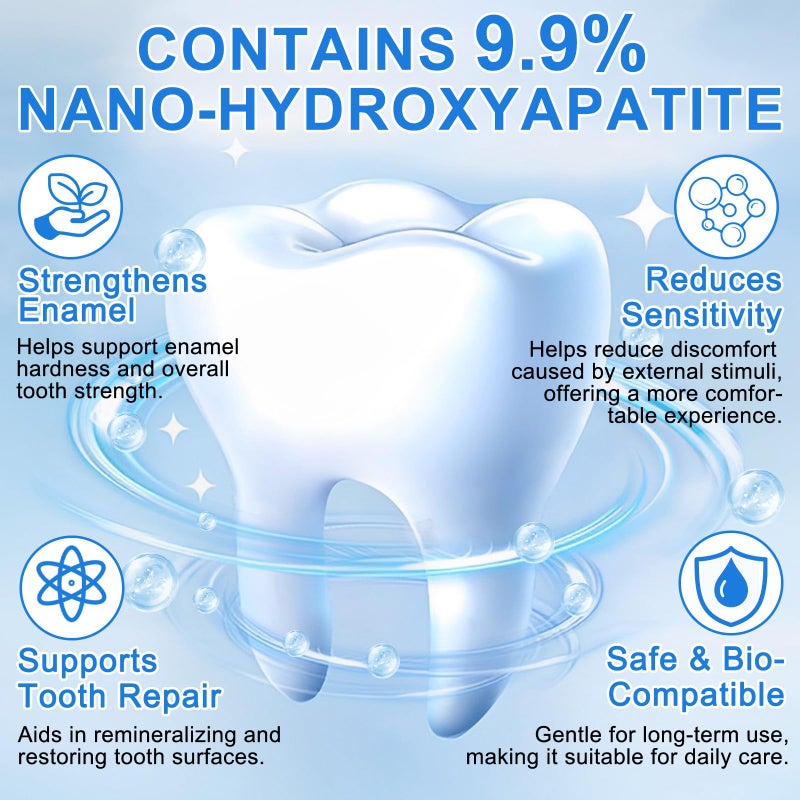 ZODENIS Hydroxyapatite Toothpaste 9.9%, (2PCS) Nano Hydroxyapatite Toothpaste for Enamel Protection and Tooth Strengthening, Gentle Mint, Fresh Breath, Daily Use for Oral Health - Image 4