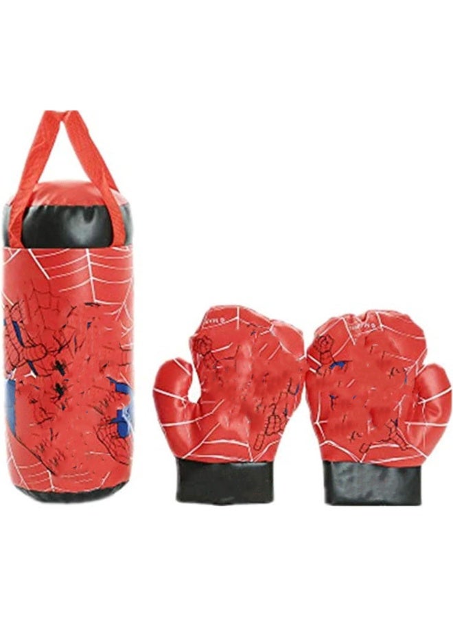 قفازات لعبة سبايدرمان مجموعة حقائب الرمل للأطفال ألعاب الملاكمة الرياضية للأطفال والأولاد المبتدئين في هدايا أعياد الميلاد الخارجية