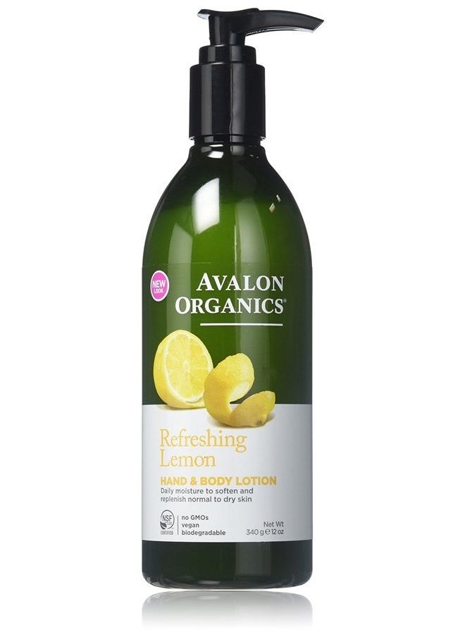 Avalon Organics Hand & Body Lotion, Lemon, 12 oz (2-Pack)  - Image 1