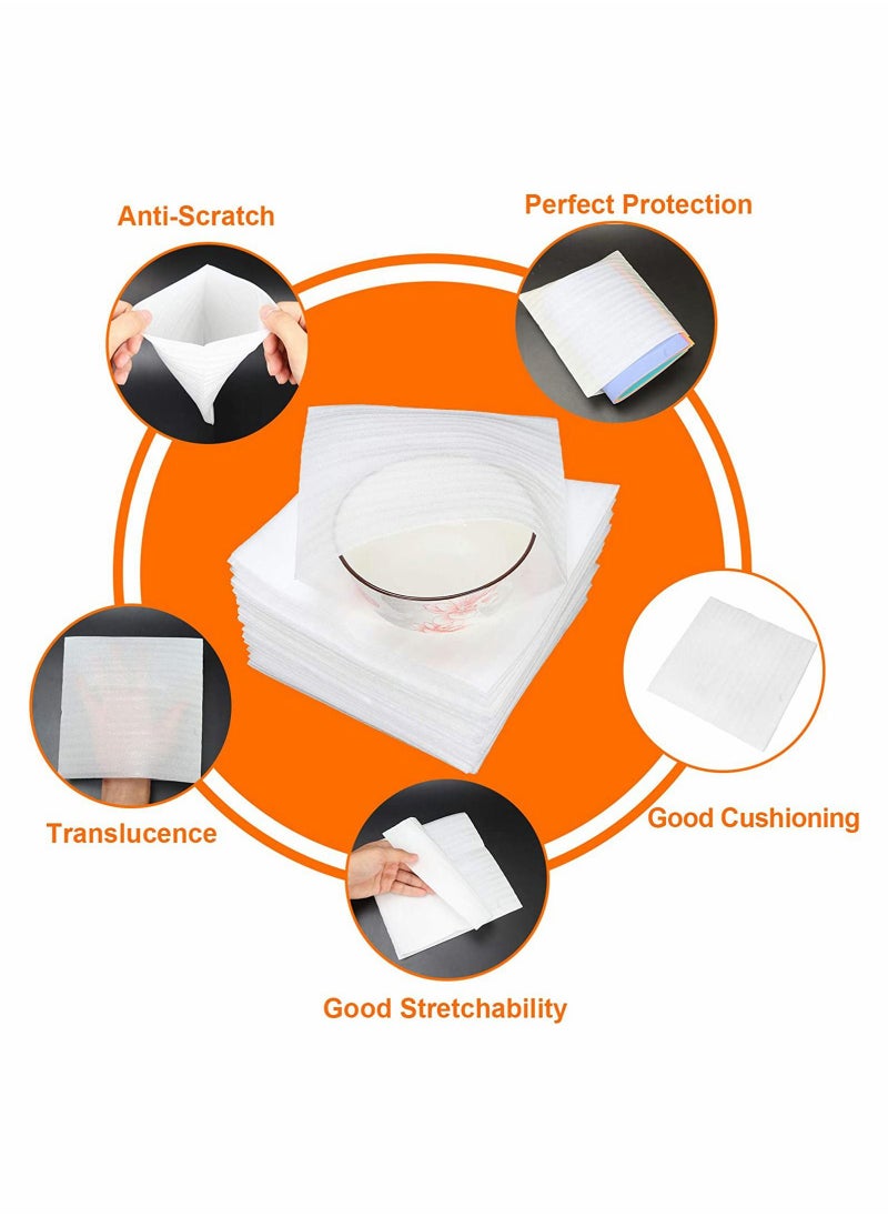 Excefore - 100Pcs Cushion Foam Pouches Packing, Anti-Static Foam Wrap Pouches Packing Supplies for Packing Shipping Box, Protecting Dishes Porcelain Glasses Plates Fragile Items - Image 1