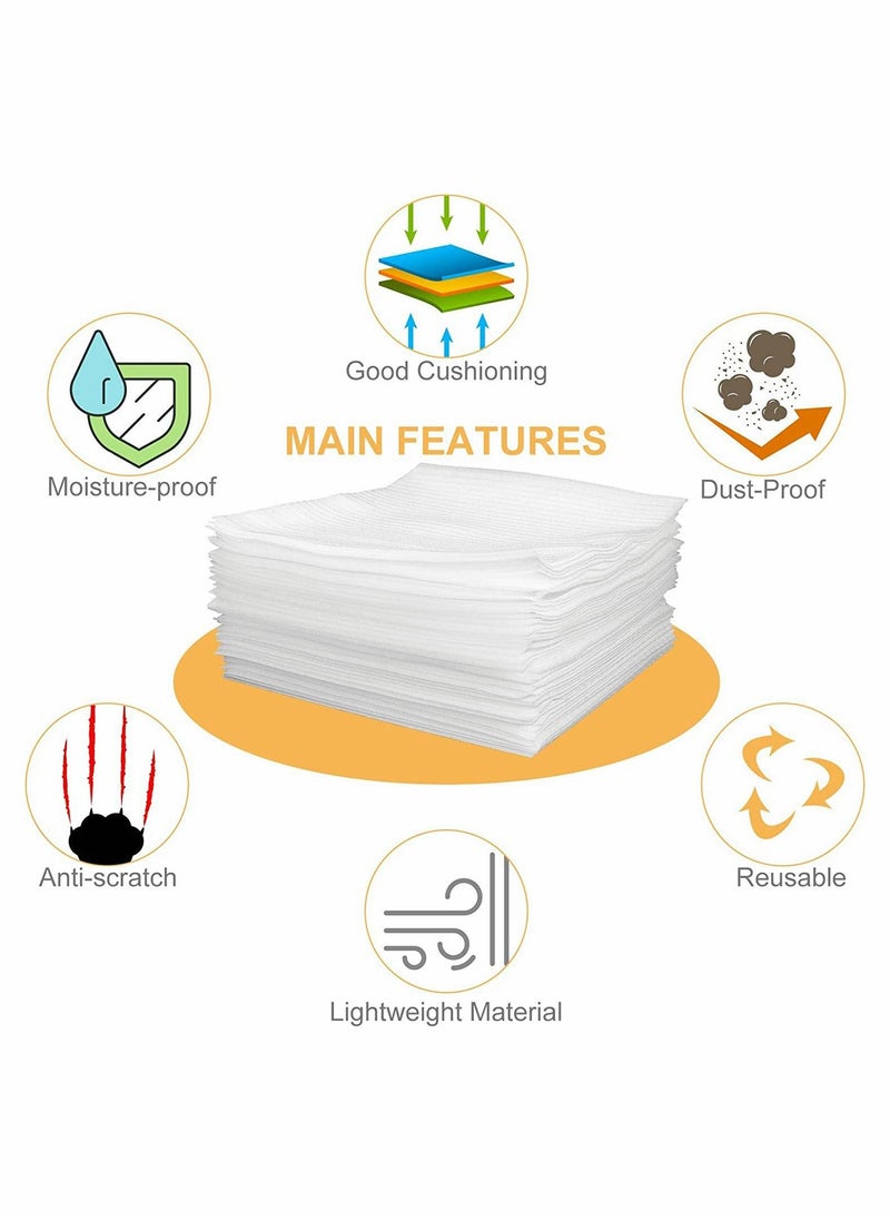 Excefore - 100Pcs Cushion Foam Pouches Packing, Anti-Static Foam Wrap Pouches Packing Supplies for Packing Shipping Box, Protecting Dishes Porcelain Glasses Plates Fragile Items - Image 1