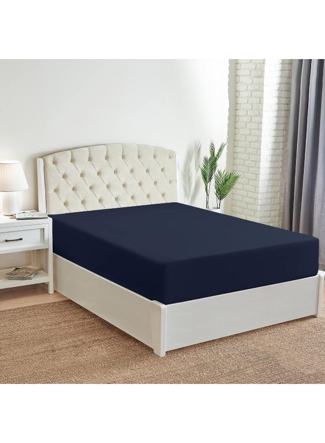 Mellanni King Fitted Sheet  Iconic Collection Bedding Sheets with up to 16 inch Deep Pocket  Soft  Cooling  Fade  Stain Resistant  1 PC King Navy Blue - Image 5