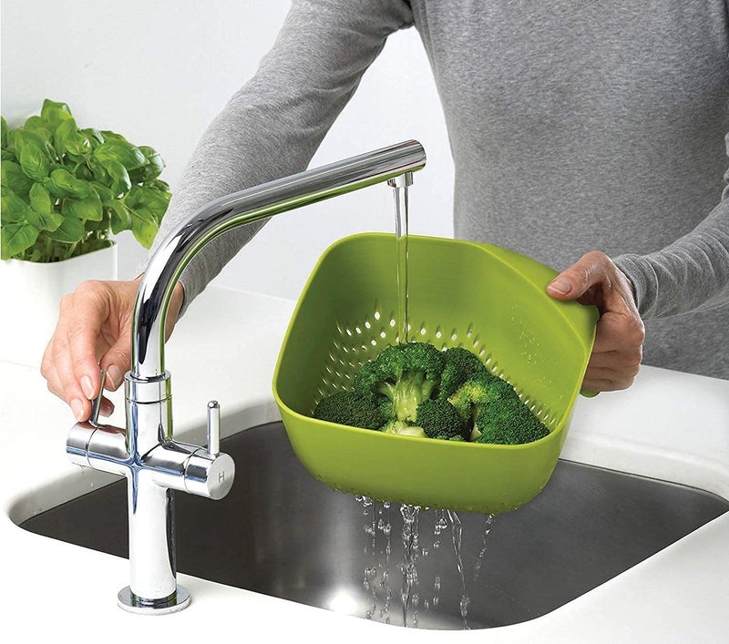 VishAl smart MAll Unbreakable Rice Washing Strainer Bowl – Multi-Purpose Colander & Micro-Perforated Sieve for Fruits, Vegetables, Noodles, Grains – Plastic Kitchen Drainer Basket Washing - Image 5