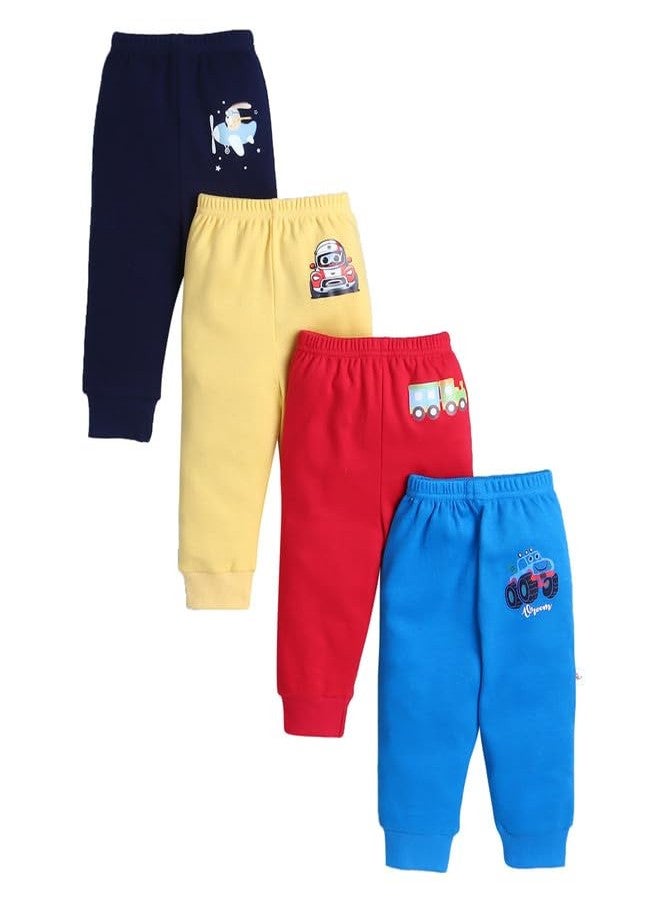 BUMZEE Boys Cotton Regular Fit Pyjamas Pack of 4 Yellow & Red - 3-6 Months (Peb10613B-ylw) - Image 1