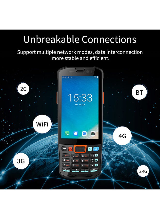 Android 11.0 Barcode Scanner Handheld PDA Terminal with 1D/2D/QR Code Scanning Module