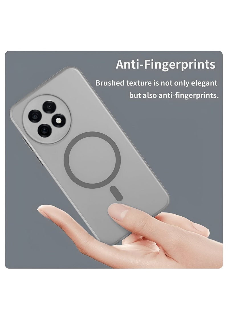 Wtech OnePlus 13R 5G 2025 Hybrid Translucent Magsafe with Magnetic Charging Raised Camera Lips Elegant Look Case Cover (MCMPMN) - Grey - Image 5