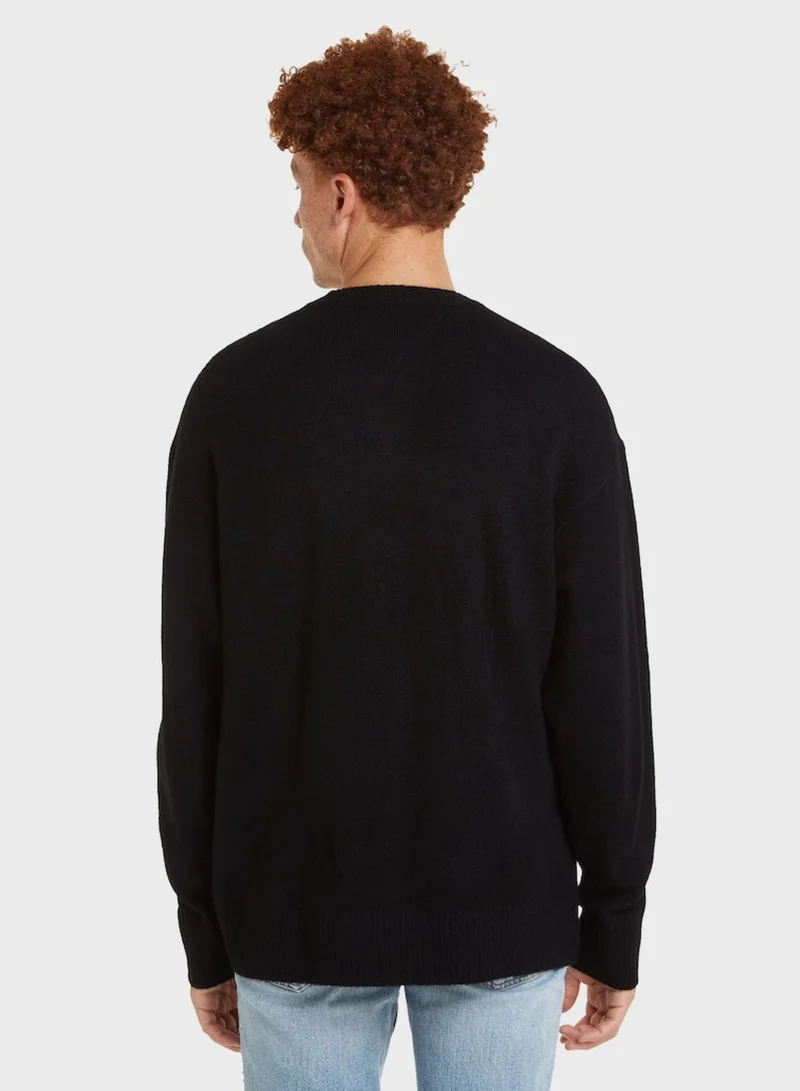TOMMY JEANS Logo Crew Neck Sweater