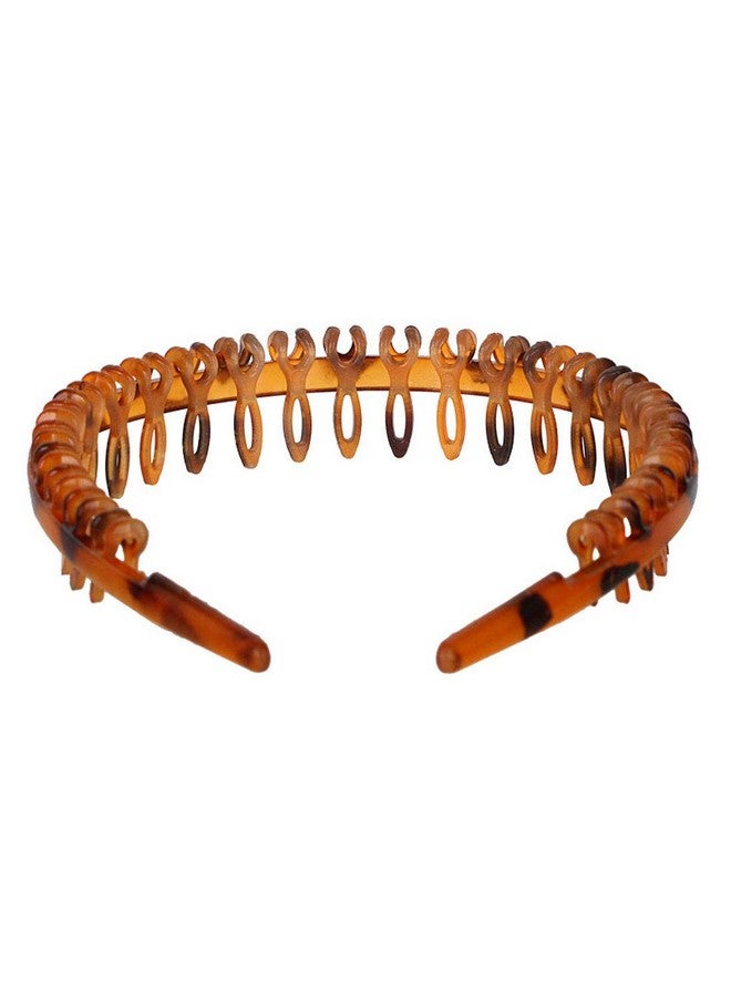 Suoirblss Set Of 2 Fashion Plastic Teeth Headband Plastic Comb Hairband Headwear Hair Hoop Hair Acessories For Women Lady (Black +Brown) - Image 3