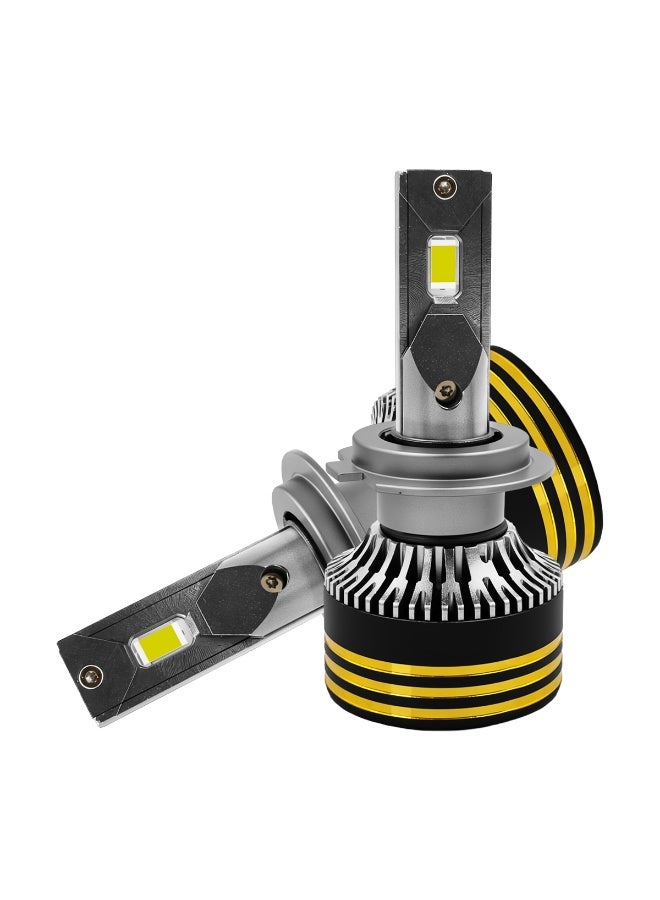 جولدن كامل مصابيح أمامية LED M8 Pro من Golden Camel H7، بقوة 120 واط، 30000 لومن، لون أبيض بارد 6500 كلفن، سطوع 500%، خالية من أخطاء CANBUS، عمر افتراضي يصل إلى 30000 ساعة، شعاع فائق التركيز، مقاومة للماء IP65، توصيل وتشغيل، تركيب في غضون 10 دقائق - Image 2