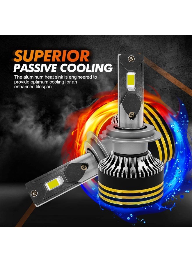 جولدن كامل مصابيح أمامية LED M8 Pro من Golden Camel H7، بقوة 120 واط، 30000 لومن، لون أبيض بارد 6500 كلفن، سطوع 500%، خالية من أخطاء CANBUS، عمر افتراضي يصل إلى 30000 ساعة، شعاع فائق التركيز، مقاومة للماء IP65، توصيل وتشغيل، تركيب في غضون 10 دقائق - Image 5