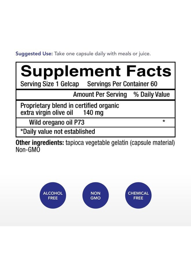Physician's Strength Wild Oregano Oil - 60 Softgels - Non-GMO - 60 Servings - Image 2